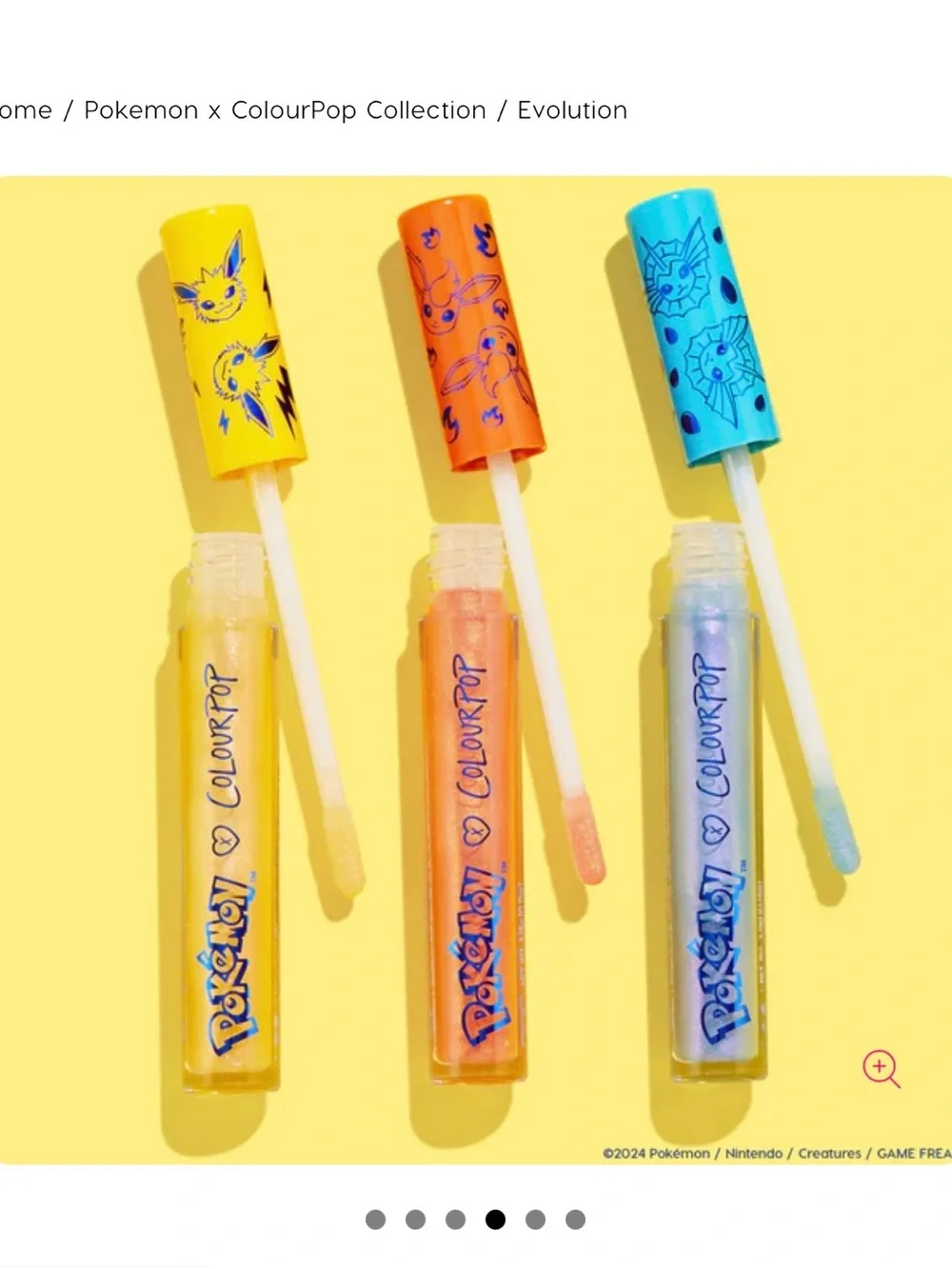 ColourPop Pokémon Ultra Glossy Lip Trio — Blue, Orange , Gold